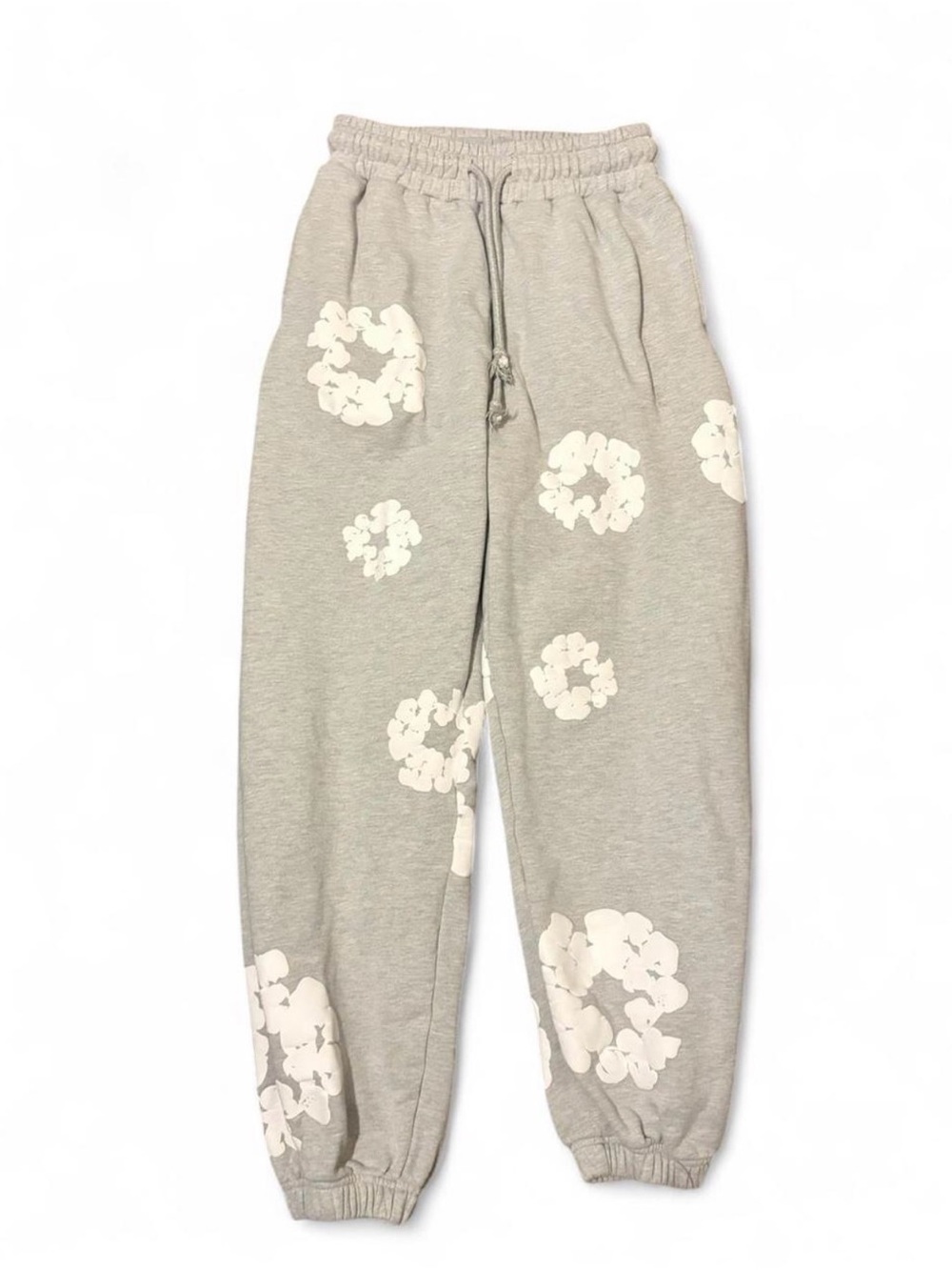 Men's Gray Denim Tears Print Jogger Sweatpants